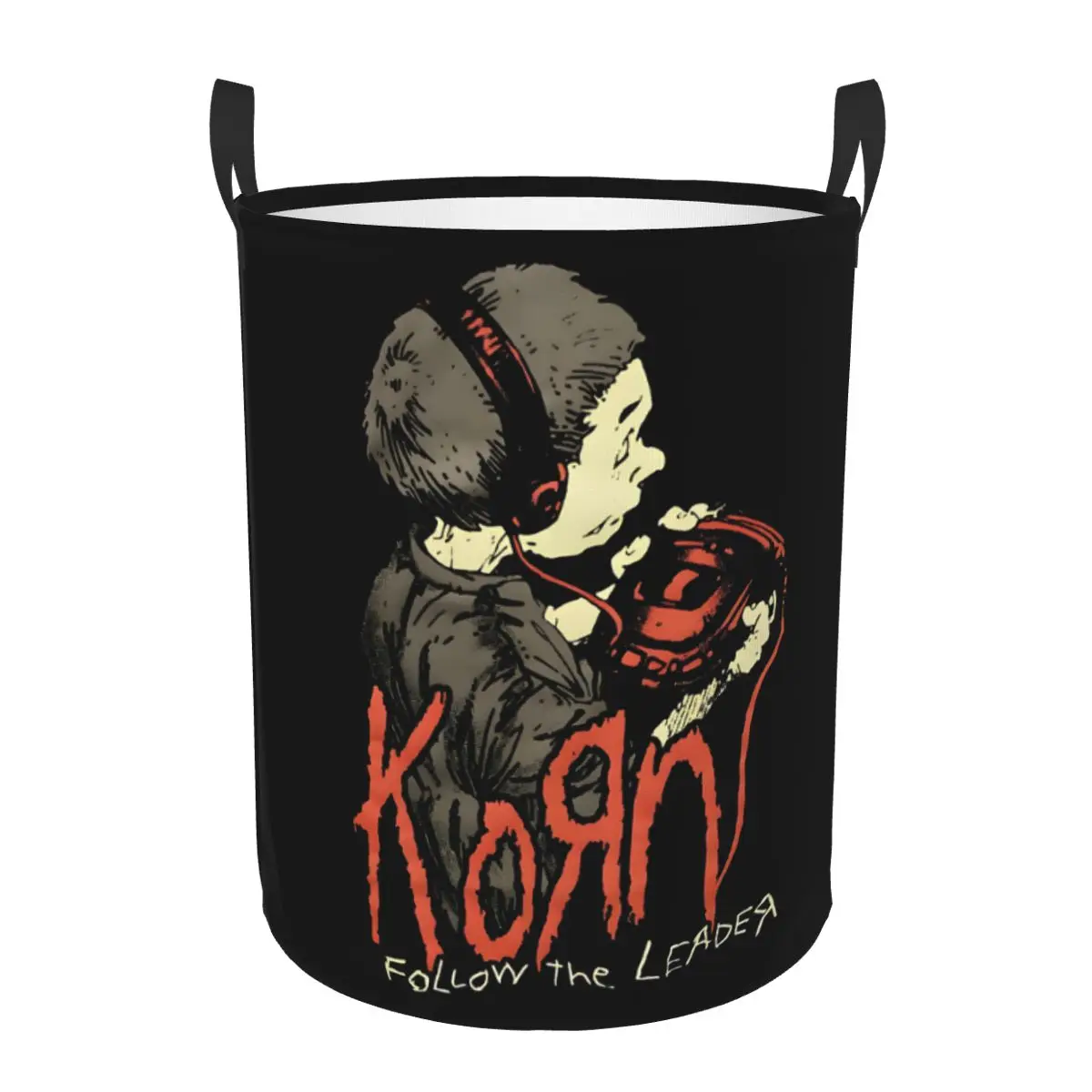 Custom Korns Heavy Metal Music Hard Rock Roll Laundry Hamper Large Storage Basket Band Kids Nursery Toy Organizer