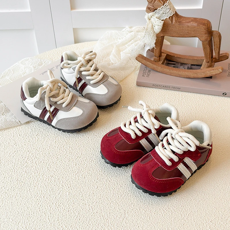 

2026Fashion Sport Shoes for Children PU Leather Ergonomics Kids Sneakers Soft-soled Children's Sneakers Boy's Girl'sTennis Shoes