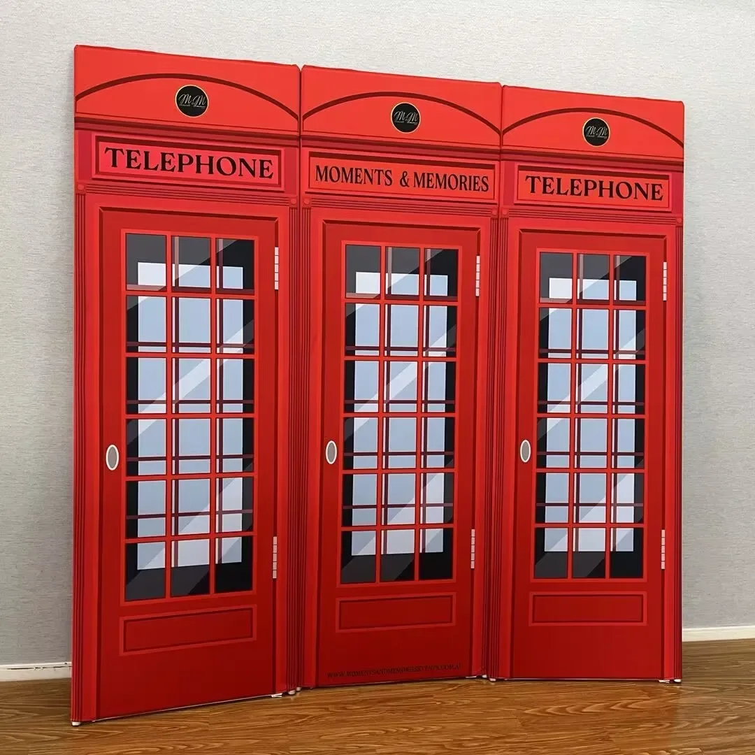 Vintage telephone booth reCALL Semi Enclosure Kit (3-Panel Magnetic Frames) London phone booth