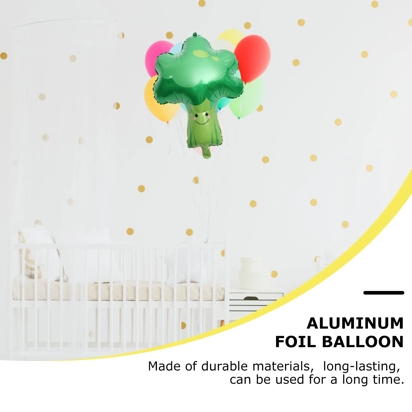 

4Pcs Broccoli Vegetable Foil Balloons Party Decorations Supplies Cartoon Balloons for Birthday Wedding Festival Baby Shower