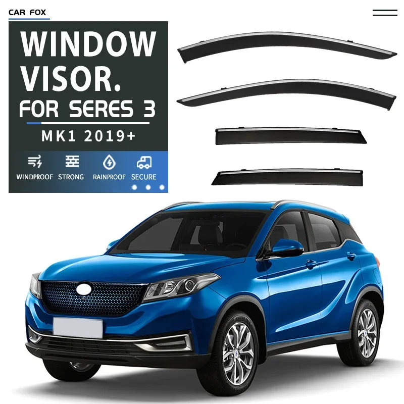 

For Seres 3 2019+ Car Window Visor Awning Shelters Windshield Side Window Rain Sun Shade Auto Accessories Body Kit