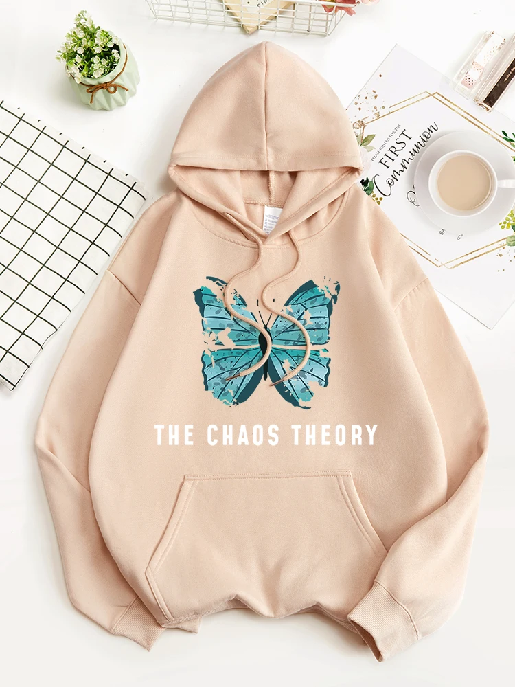 

The Chaos Theoryprints Cotton Hooded Trend Comfortable Sweatershirt Sports Creativity Sportswears Simple Creativity Streetwear