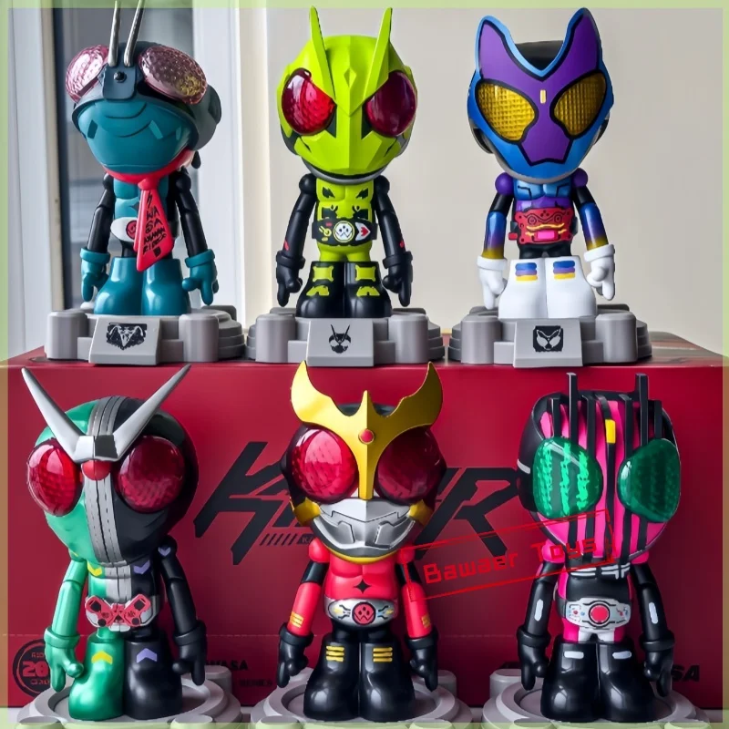 

Wasa Collaborative Kamen Rider Collectible Figure Blind Box Edition Featuring Kuuga Ryuki Decade Trendy Toys Display Xmas Gift