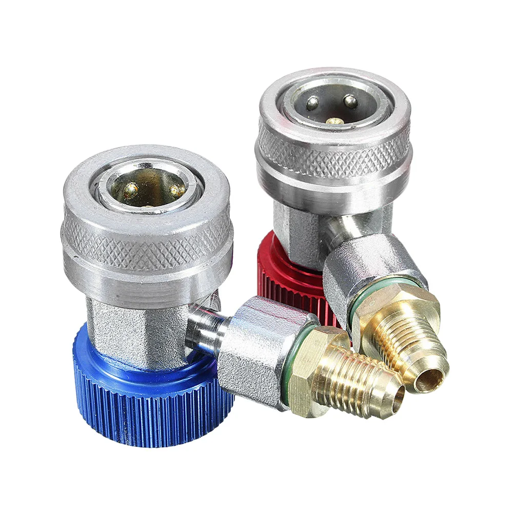 

Air Conditioning Coupler Connector High Grade Material Fluoride Charging Hose Adapter Car A/C Refrigerant Durable Lightweight