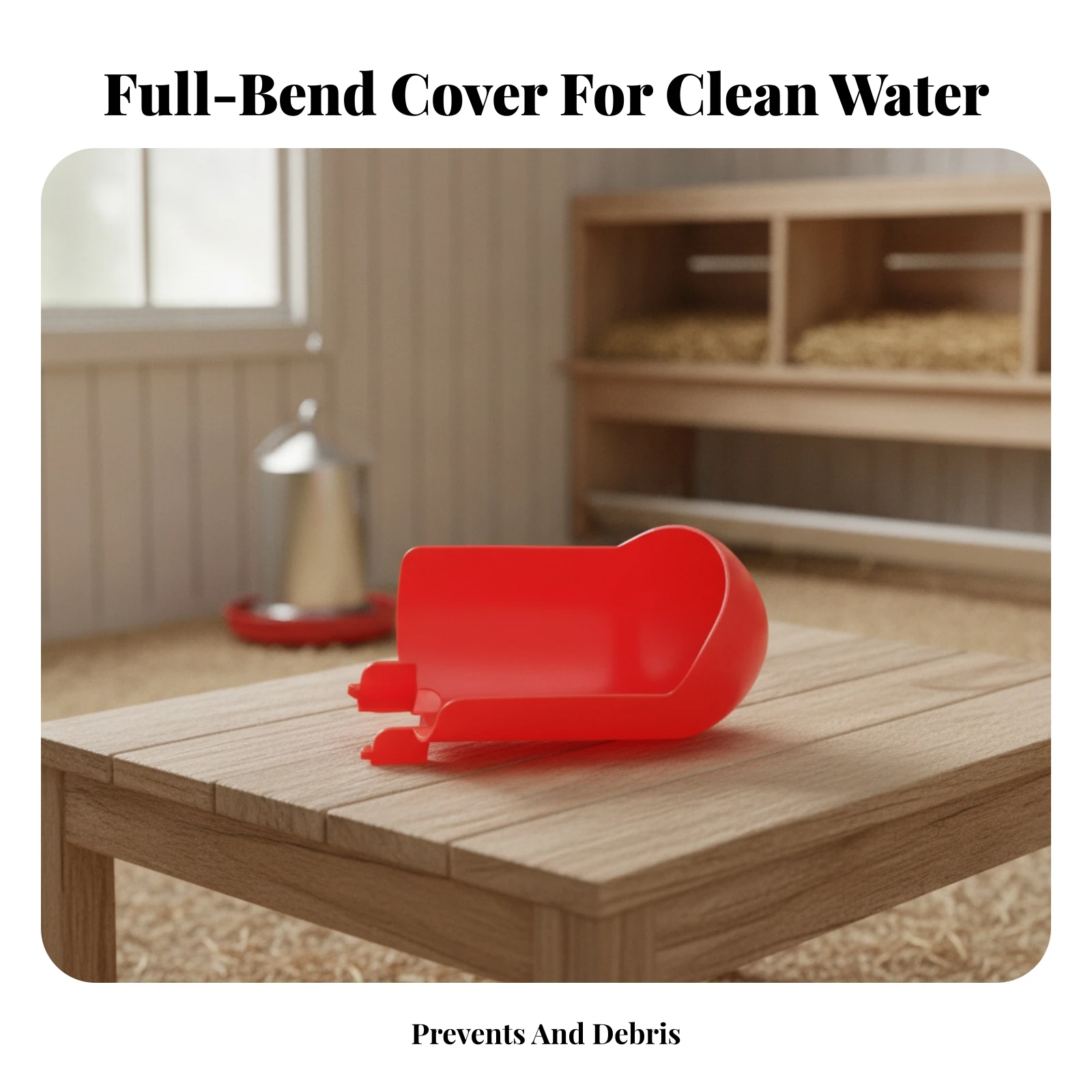 Water Bowl Cover Cleaner Poultry Cup Hood Chicken Waterer Cap Sturdy Poultry Waterer Cup Sturdy
