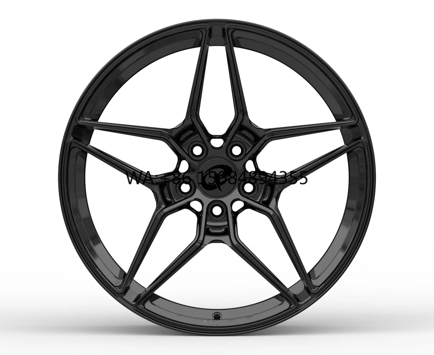 

Classic Design Multi-Spoke Black Painted Aluminum Alloy Custom Forged Wheels 10J 5x114.3 for 458.488