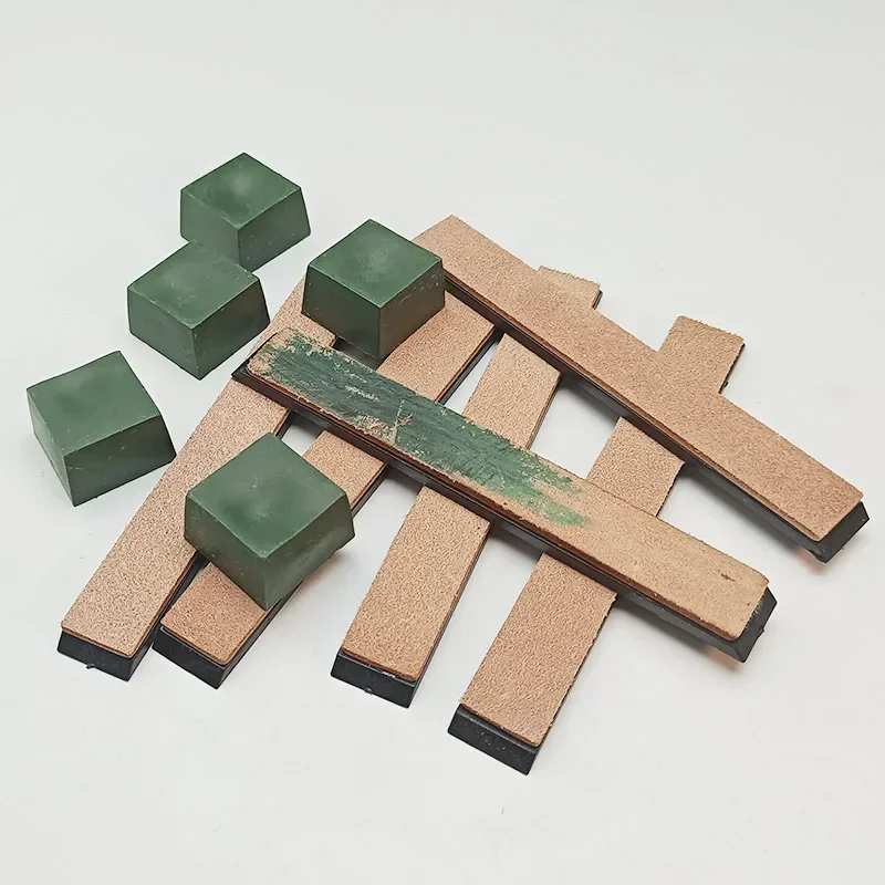 Knife polishing sharpener sharpening stone Leather Honing Strop Compound Green Abrasive Paste Metals Polishing Wax Paste