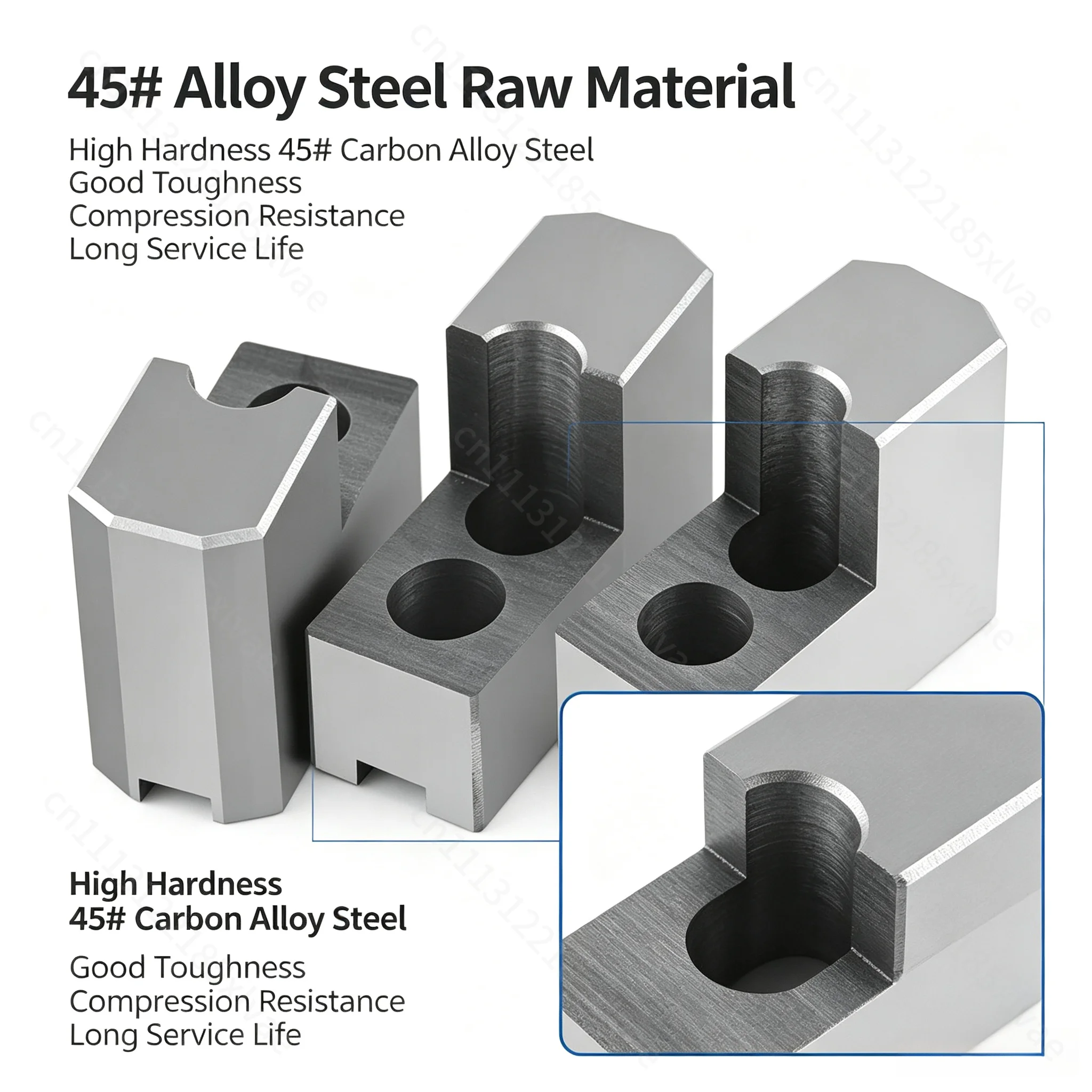 For 3‑Jaw Hydraulic Gripper, L‑Shaped Extended Jaws, 5‑10in Internal‑External Clamping Fixture for CNC Lathe