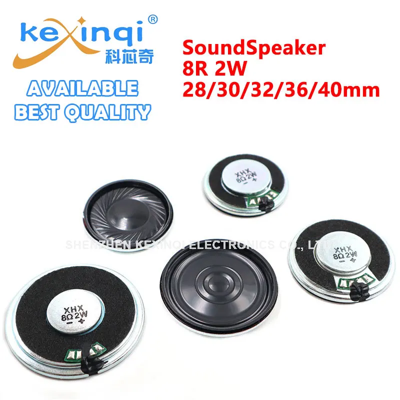 

2pcs 2W 8R Ohm Round Audio Speaker DIY Stereo Woofer Loudspeaker Amplifier Headphone Sound Box 28/30/32/36/40mm Iron Case Thin