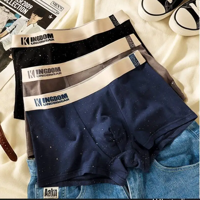 

3 pcs Cotton Boxer Shorts Men Underwear Men's Panties Boxer Shorts Men's Underpants Underwear For Man