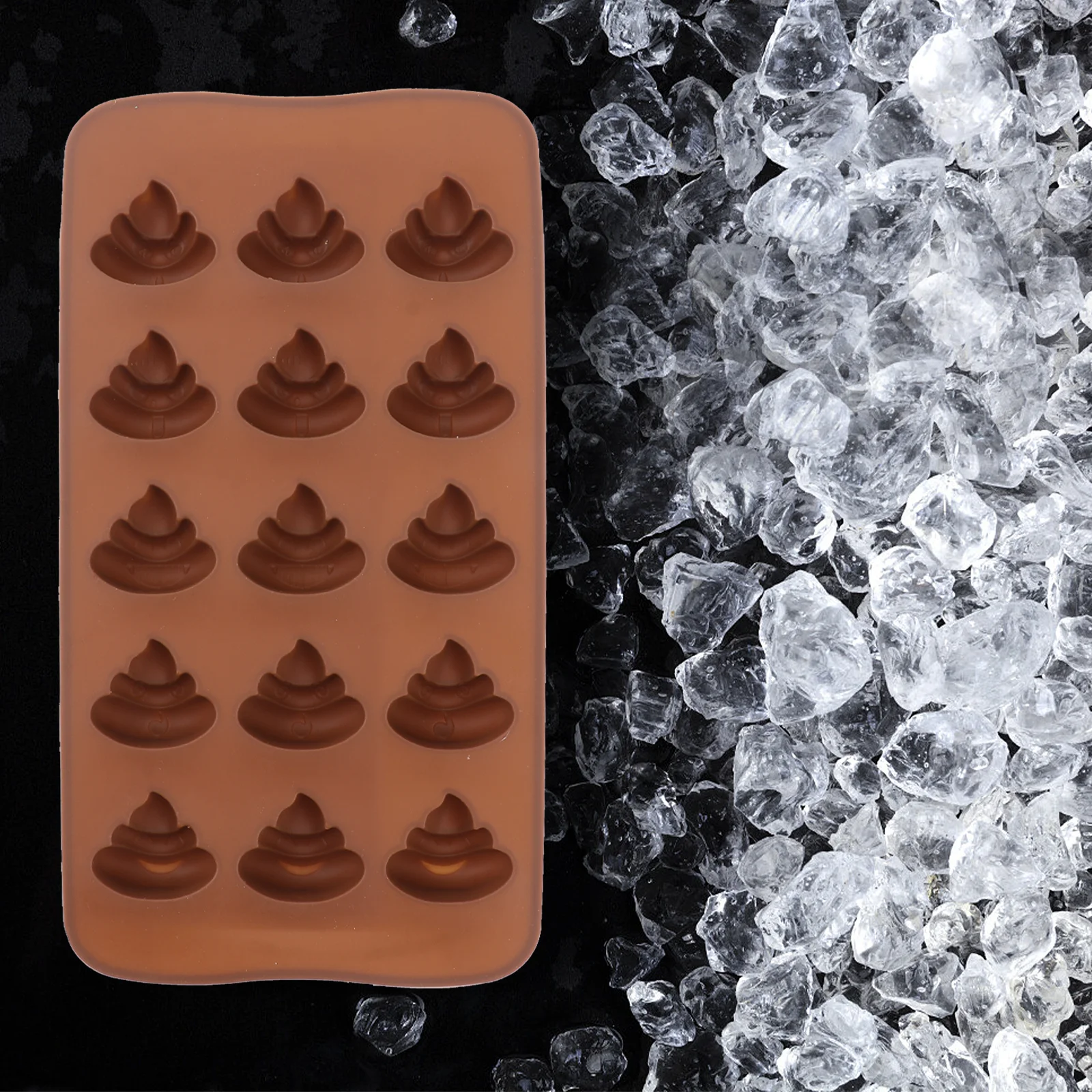 

3pcs Poop Shape Silicone Molds for Baking Candy Stool Ice Cube Dessert Making Kitchen Baking Tools