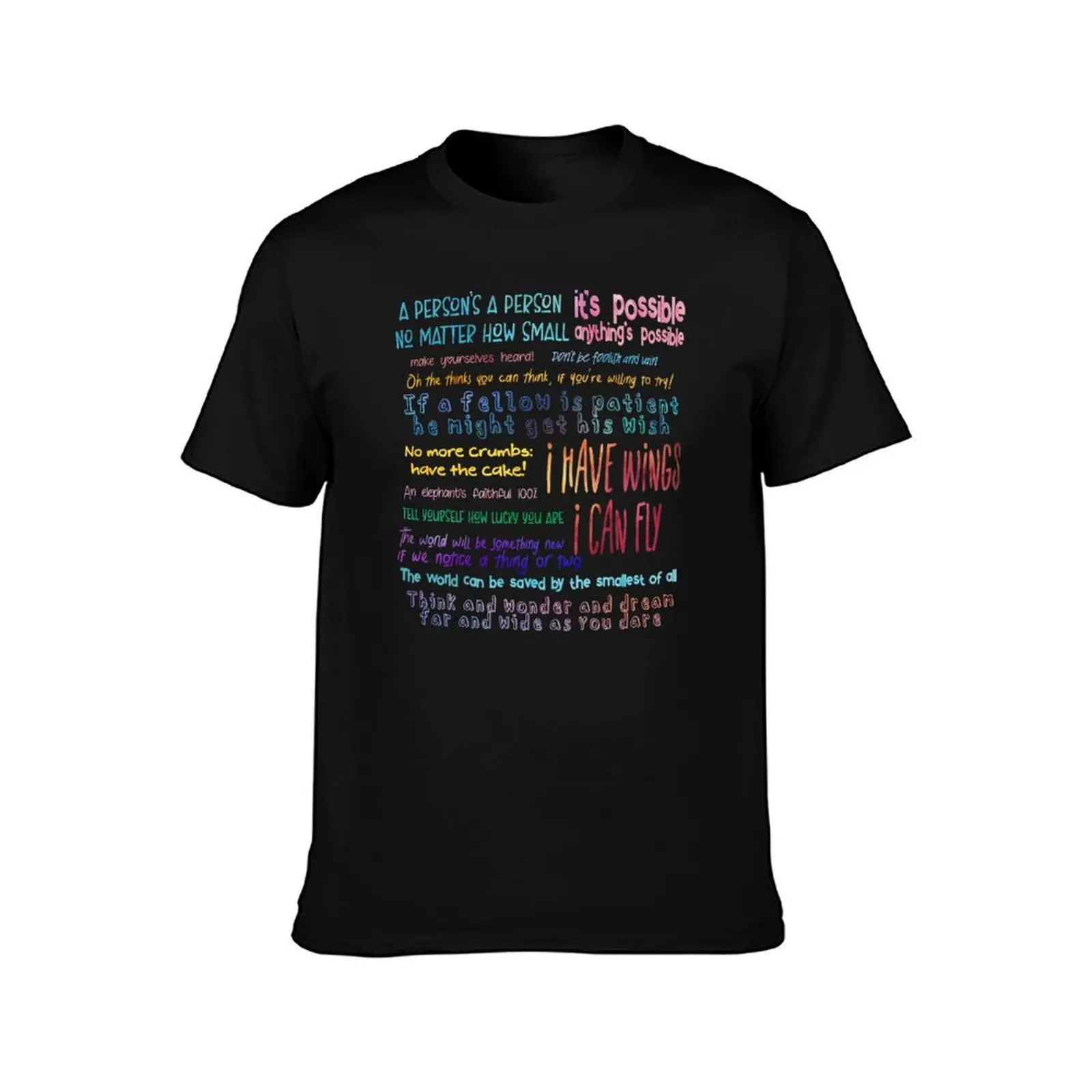 Seussical Quotes Set T-Shirt street wear Man t-shirt Personalized t-shirt new gifts and t-shirts Men's cotton