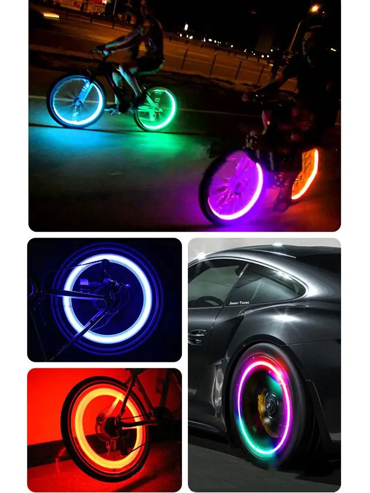 AliExpress 2Pcs Tire Valve Cap Lights Durable Tire Lights For Car Air Valve Caps With Lights For Cars, Motocycles  Increase Visibility