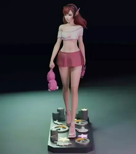 1/24 75mm 1/18 100mm Resin Model DVA Girl Figurine Unpainted Painted  1/24 7.5cm Figurine Sculpture 173