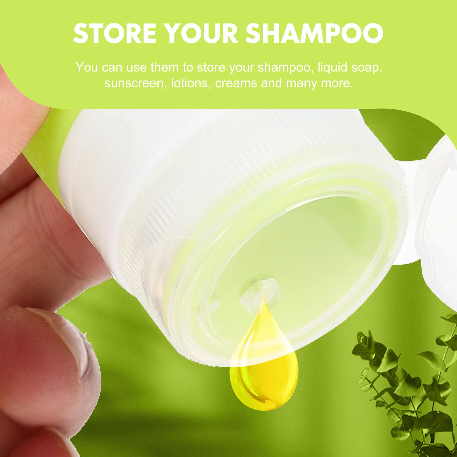 

Portable Refillable Shampoo Bottles Empty Travel Lotion Containers Body Wash Liquid Toiletry Sample Cream