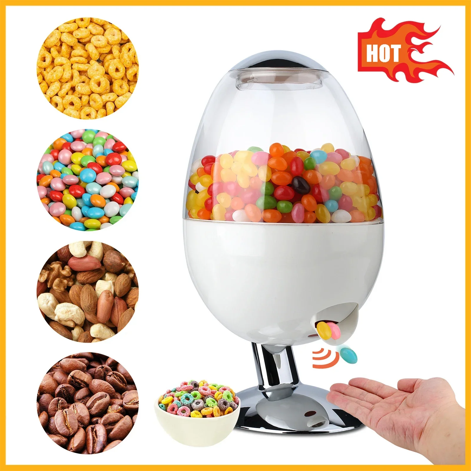 Automatic Candy Dispenser Machine Countertop Vintage Motion Activated Candy Dispenser,Office Bar Party Snack Storage Container