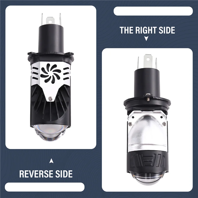 H4 LED Mini Projector Lens Car Headlight Bulbs White Turbo Lamps Fisheye Lamp Led Lens