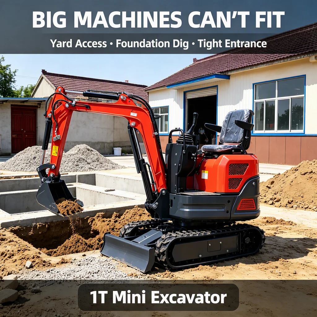 Mini Skid Steer Loader with Backhoe and Bucket for Excavation and Loading Mini Skid Steer Loader