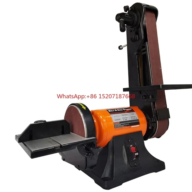 370W Metal derusting combo electric sanding machine 2*42inch disc bench belt disc sander machine