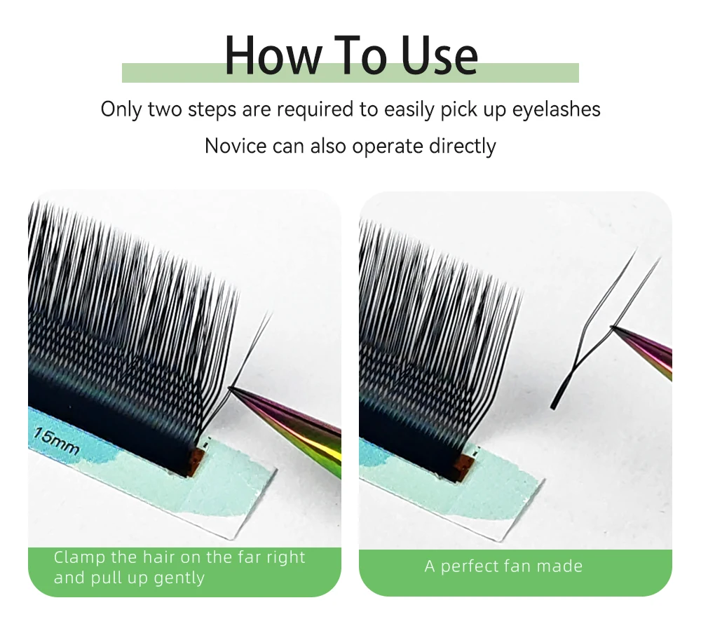 Yelix U-YY Wimpernverlängerungen 0,07 mm Fluffy Volume Trays Großhandel Salonbedarf Einzelne Wimpernbüschel Werkzeuge Professionelle Salon-Ausstattung – Detail 8