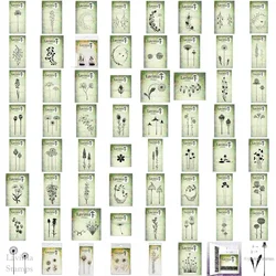 Sellos transparentes de colección de flores para decoración de álbumes de recortes, papel Diy, tarjeta de felicitación, molde de álbum, plantilla de decoración, nuevo