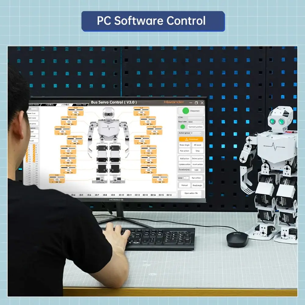 GOOD Hiwonder Tonybot Walking Dancing AI Robot, 17 Servos with Fall Recovery & Sensor Expansion, STEM Education Robotics Kit