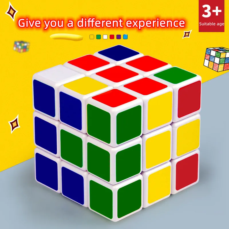 

1Pcs 5.7CM Classic Fashion Sapiential Third-order Magic Cube Children Toys High Quality Puzzle Cube Game Toy For Kids Gift