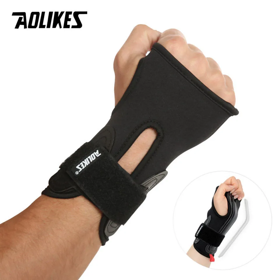 AOLIKES 1Pair Ski Wrist Support Gear Hand Protection Roller Palm Pads Protector Snowboard Skating Guard Men Women