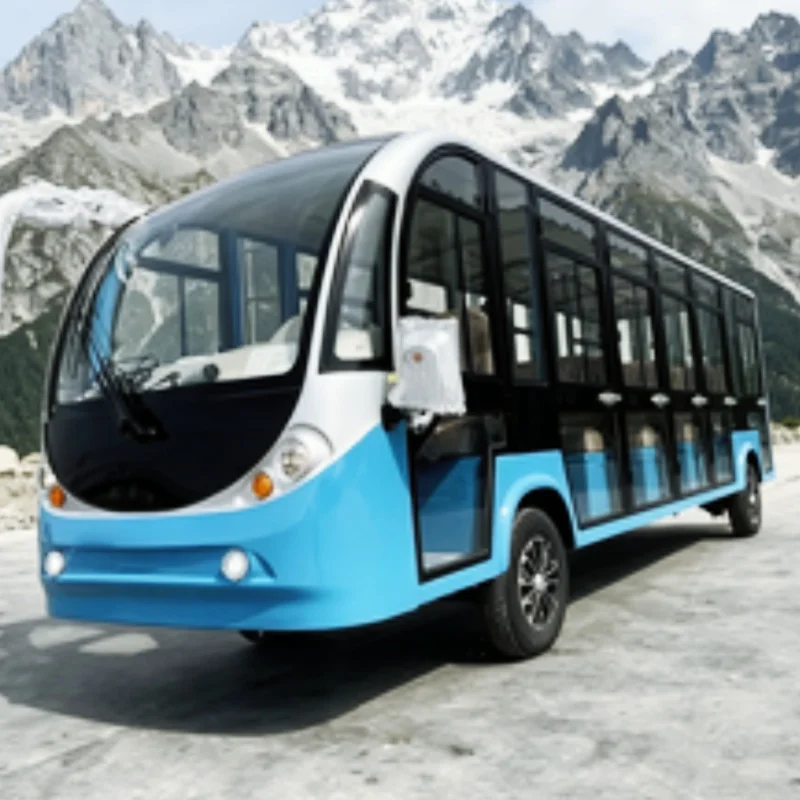 

2026 Hot Selling 14 17 Seater 72V 5000W Electric Sightseeing Bus Car For Sale Closed Scenic Sightseeing Bus Free Custom Color