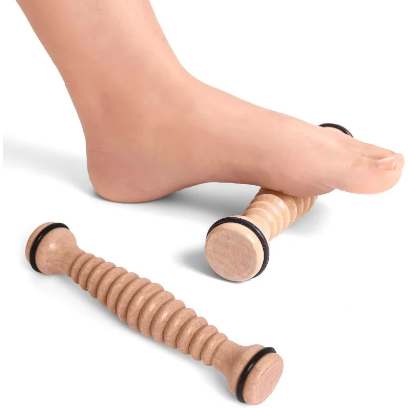 1pc wooden foot massager-foot massage roller for relaxing and relieving pressure.