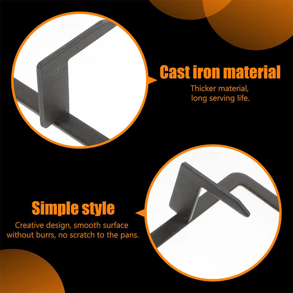 

Sturdy Cast Iron Gas Stove Rack Support Holder Bracket For Home Restaurant Kitchen Long Rectangle Furnace Stand Anti-Slip