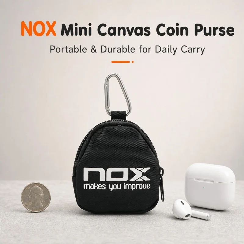 Nox Mini Wallet, Small Zipper Pocket for Earphones, Safe Durable Design, Perfect for Daily Use, Convenient, Padel Accessories