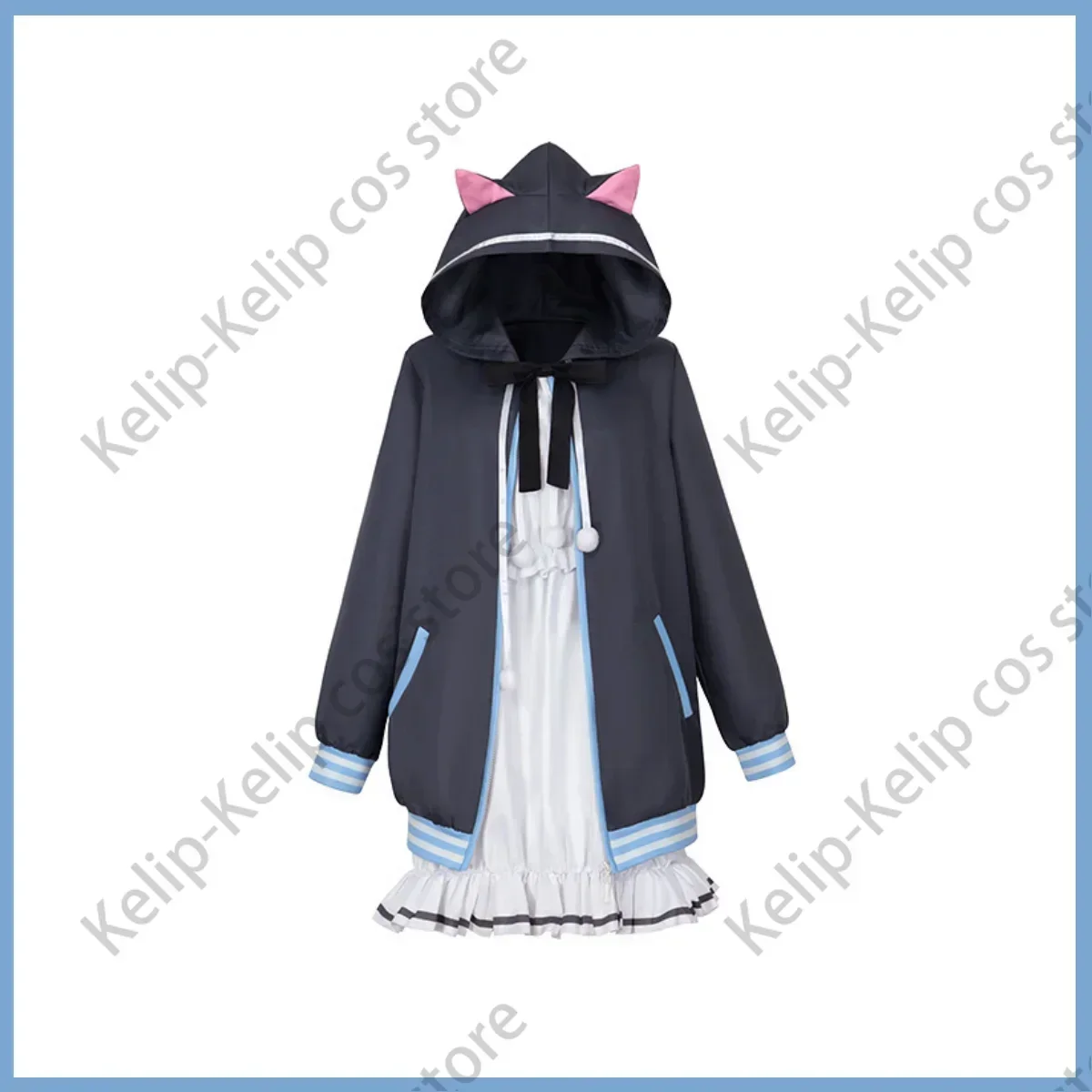 Anime Game Hamidashi Creative Nishiki Asumi Cosplay Costume Hooded Coat White Dress Woman Lovely Kawaii Halloween Party Suit