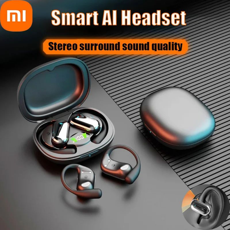 Xiaomi AI Translation Earbuds with Ear Hook Translator Headphones Open Ear Headphones for Running Fitness Learning Accessories