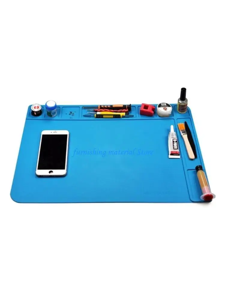 

Y5GD Heat Insulation Silicone Pad Desk Mat Phone Maintenance Platform for Soldering Repair Station Repair Tools 480X340mm