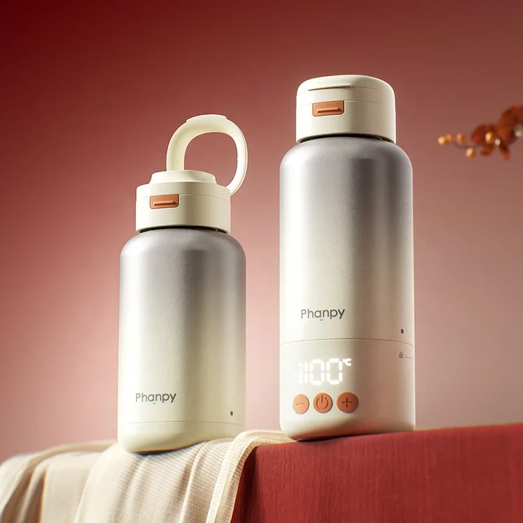 غلاية كهربائية قابلة لإعادة الشحن، كوب قهوة حديث للتحكم في درجة الحرارة، تصنيع كوب مفرغ من الفولاذ المقاوم للصدأ ضخم #6