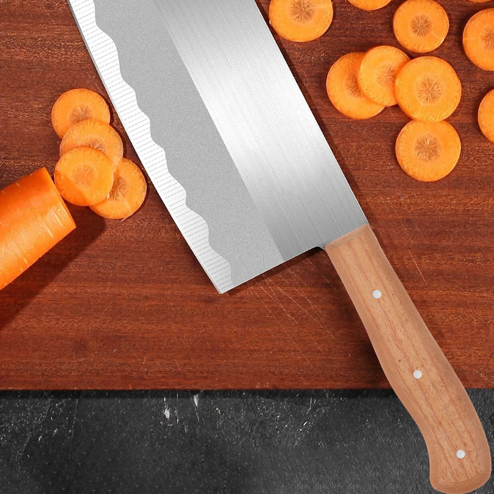 

Сменная ручка ножа из цельного дерева, эргономичная нескользящая ручка из твердой древесины для ножей, набор деревянных ручек «сделай сам», кухонный инструмент