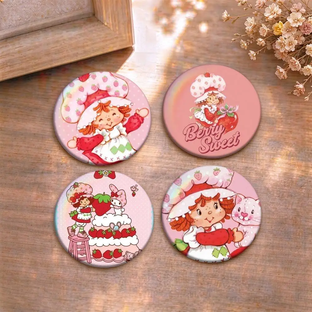 Strawberry Shortcake  Brooch Metal Badge Brooch, Fashion Decorative Pins for Hat Bag Clothing Decoration Gift