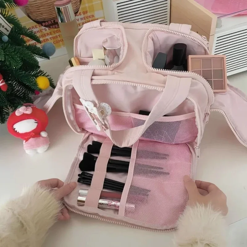 Large Capacity Cosmetic Bag Women Travel Wash Handbag Bathroom Partition Shower Makeup Pouch Unisex Toiletries Organizer Purse
