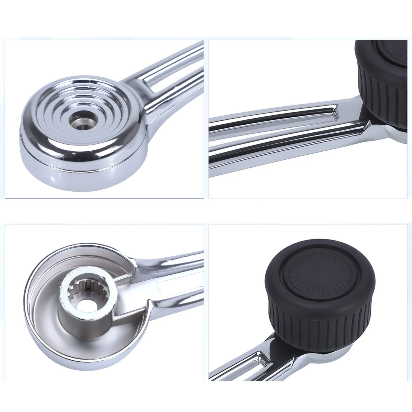 Window Crank Handle Chrome Window Crank with Knob Hardware Easy Installation Auto Part Quick to Install
