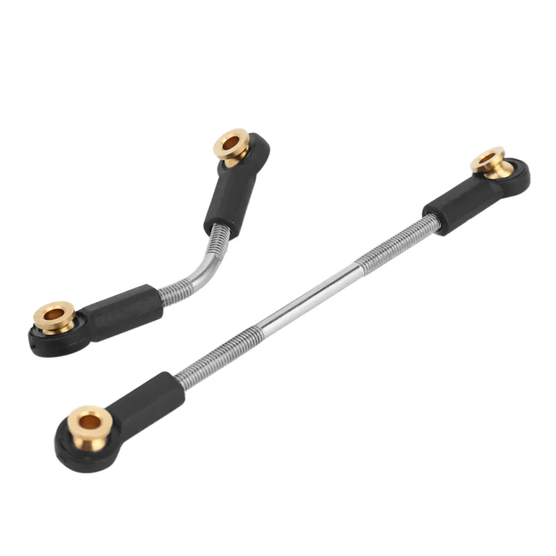 ABUM-10 Set RC Car Steering Pull Rod Upgrade Part Metal RC Steering Rod Durable For WPL B1 B14 B24 B24 C14 C24 1/16
