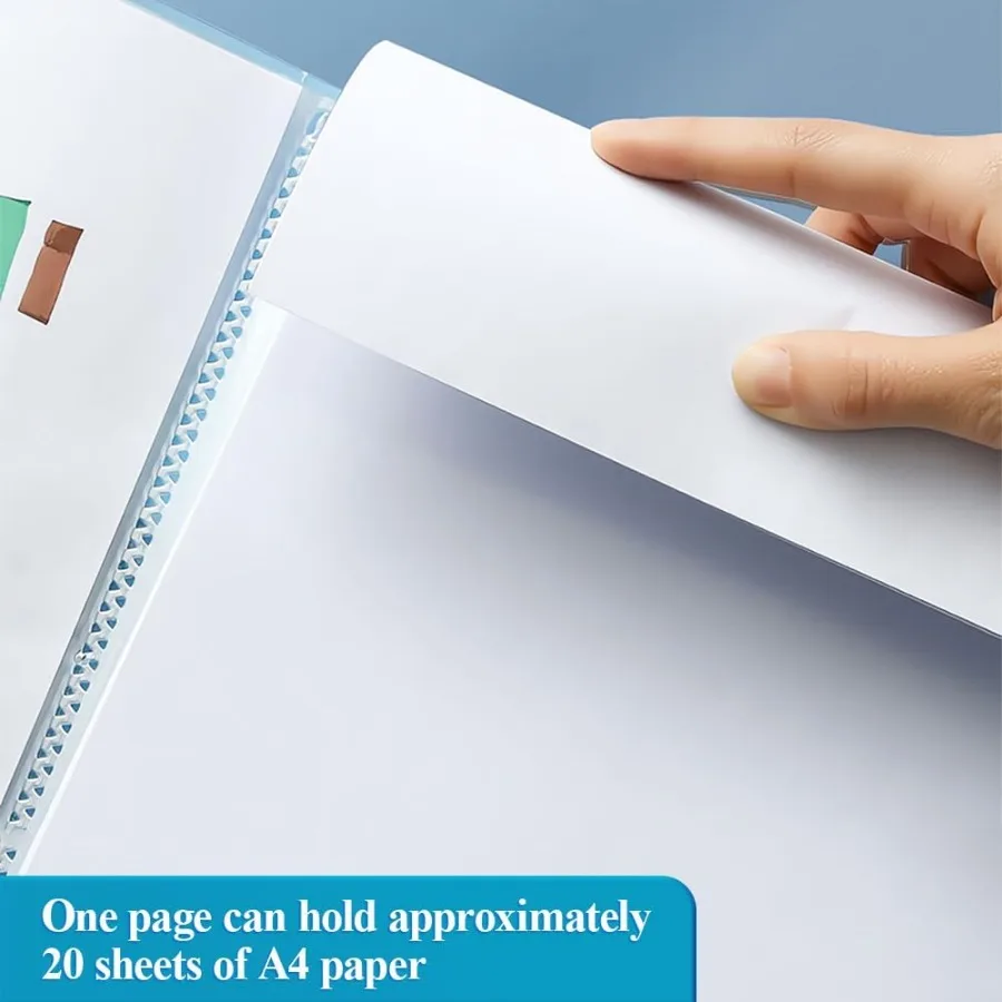 60 مجلد جيب بأكمام بلاستيكية 9.2 × 12 مجلد محفظة A4 مع ورقة شفافة واقية لعرض الكتب العرضية الفنية 120 Pa