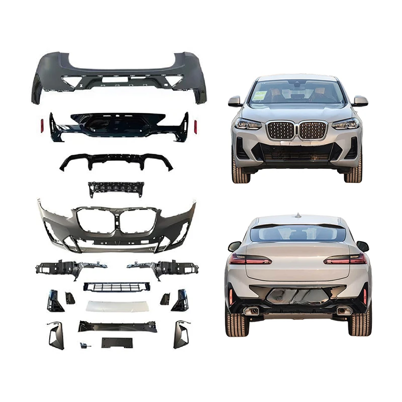 High Quality 2022-2024 X4 G02 M-Tech Upgrade Body Kit Fog Light Grille Bumper Lip Reflective Strip Direct Bolt-On Exterior Modif