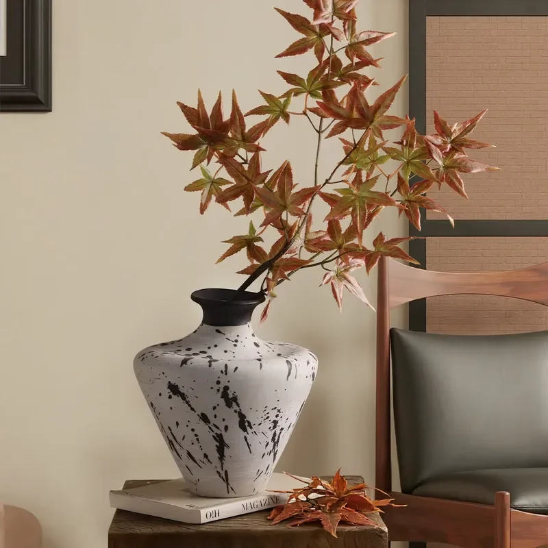 Ceramic vase, high-end home decoration, living room flower arrangement, hydroponic flower ornament at the entrance, art