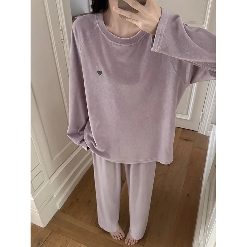 Stunning Ladies Sleepwear Long Sleeve Coral Fleece Thin Velvet Autumn Winter Loose Fit Home Clothes Outerwear Comfortable The...