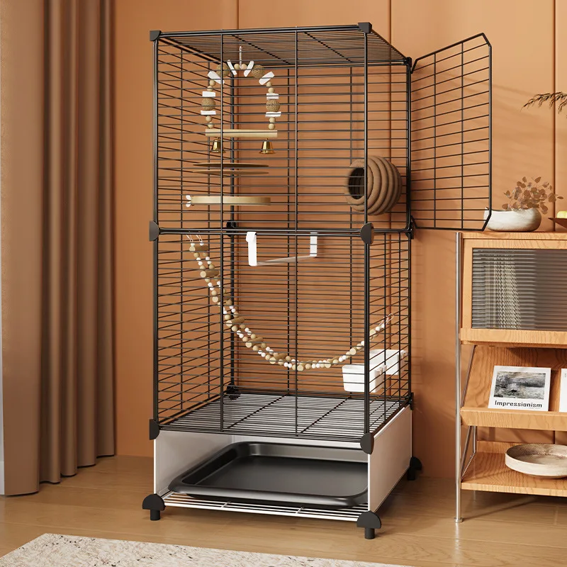 Household tiger skin bird cage large cockatoo special pearl bird luxury embroidered eye villa new starling bird cage