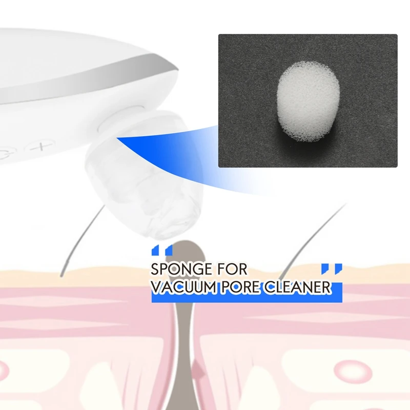 Blackhead แยก 300 ชิ้นเปลี่ยนฟองน้ํากรองสําหรับทําความสะอาดรูขุมขน Blackhead Remover ดูดอุปกรณ์เสริมเครื่อง
