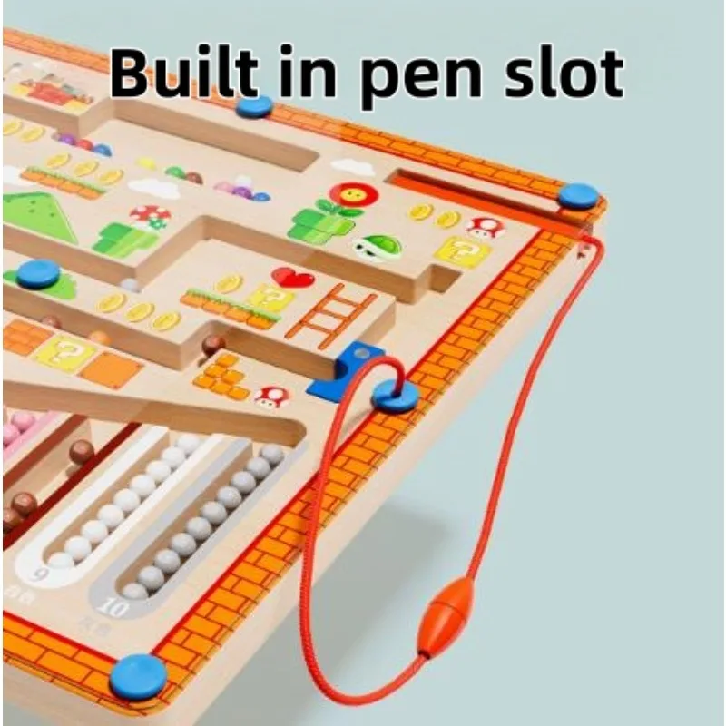 Magnetisch doolhof voor kinderen Wandelbal Babyconcentratietraining, Logica schrijven Denken 3-jarige puzzel voor vroeg onderwijs