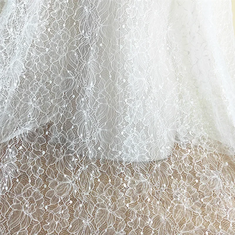 New Mesh Sequins Flower Base Soft Lace Wedding Dress Children's Clothes Curtain Dress Bag Decorative Fabric RS3620-2