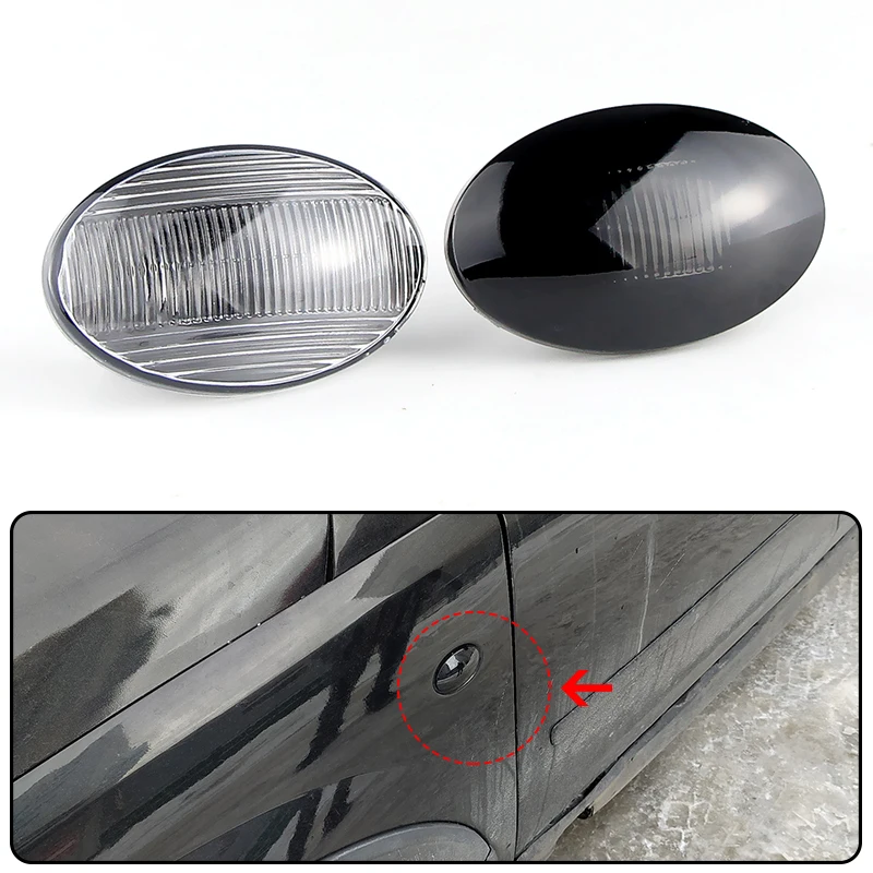 2PCS Without Bulbs Turn Signal Lights Shells Side Marker Lamp Housing For Opel Vauxhall Meriva Mpv Mk1 2003-2010 Combo Mk2 01-12
